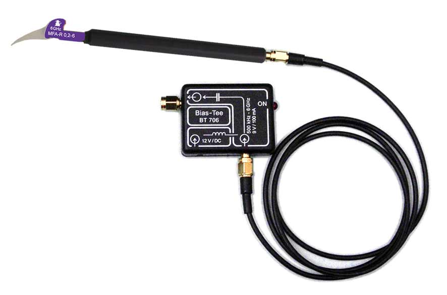 MFA 0.2-6 near-field micro probe application with BT 706 bias tee